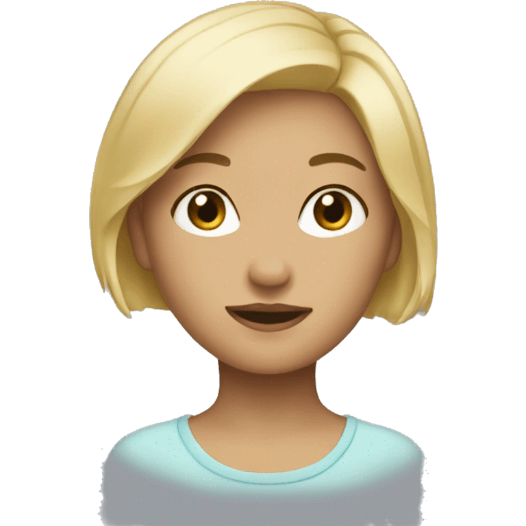 Girl with short blonde hair emoji