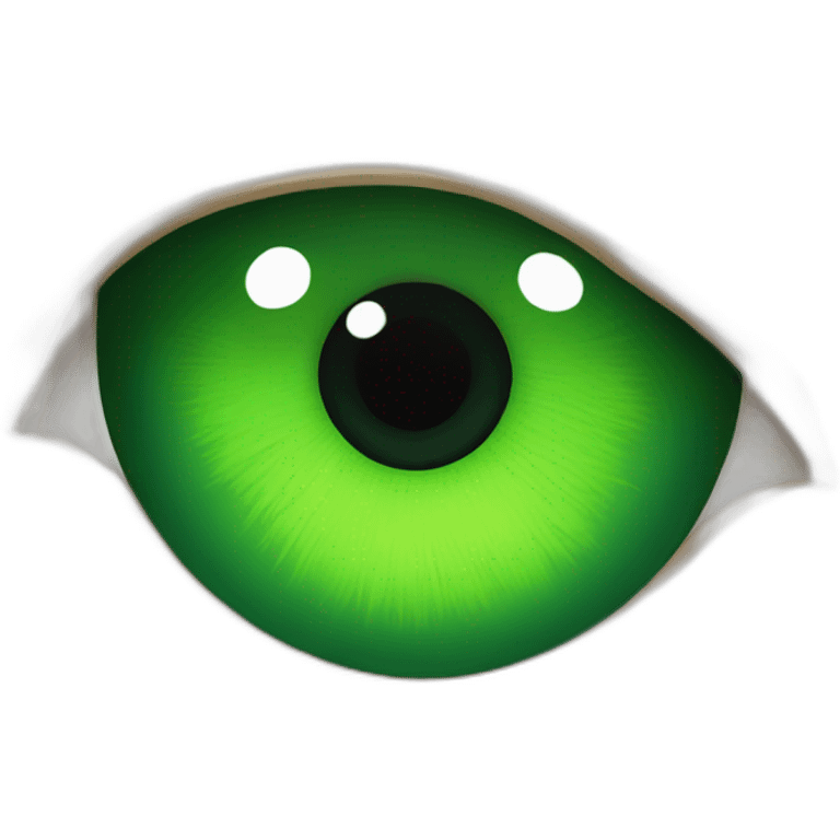 Green eye ball emoji