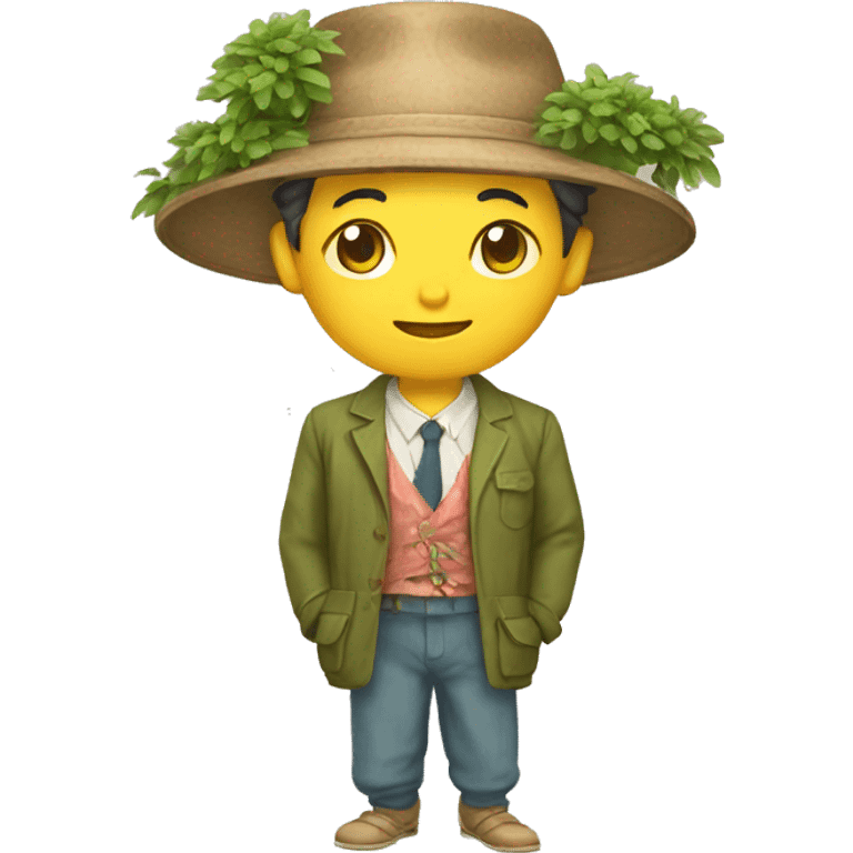 bonsai wearing vintage clothes emoji