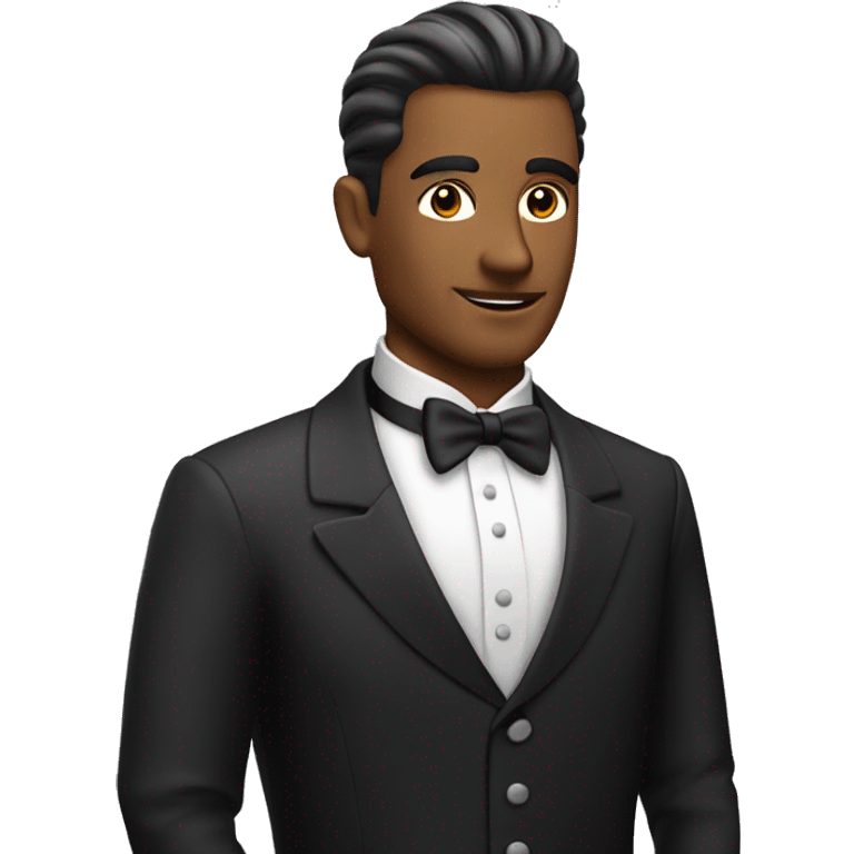 a gentleman with a slick back hair very elegant emoji