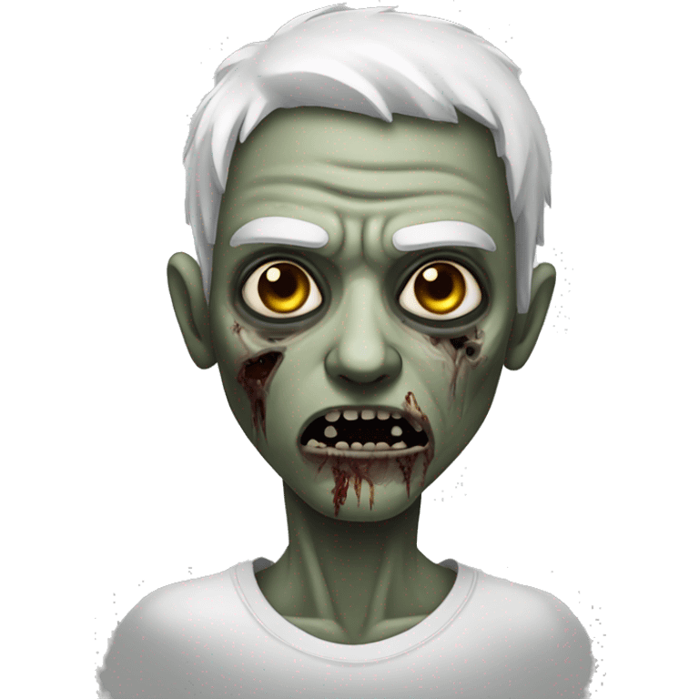 Zombie with white Iris, white Skin and scars emoji