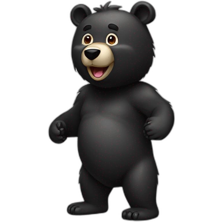 Big-black-happy-bear emoji