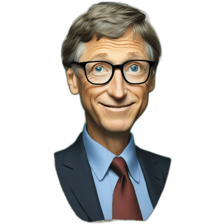 Bill Gates on Dollar Bill emoji