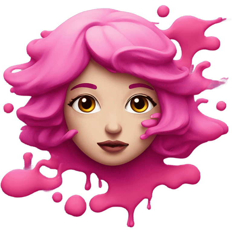 Pink painting emoji