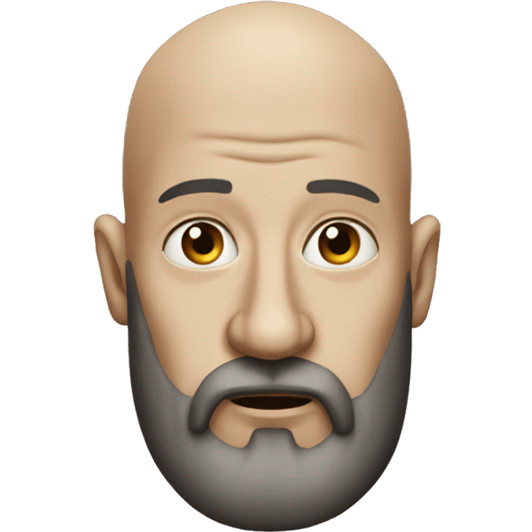 Scary Bald man with large nose and beard emoji