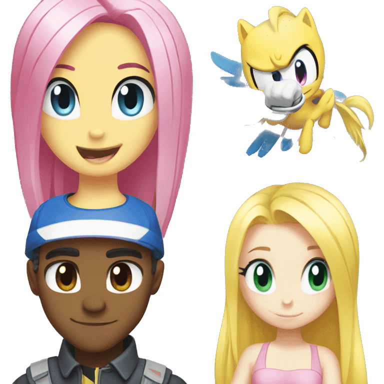 Sonic and Fluttershy  emoji