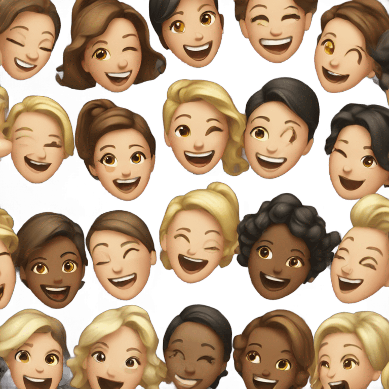 Ladies laughing together  emoji