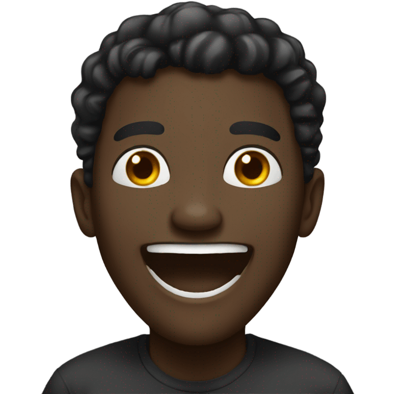 Black person laughing hard  emoji