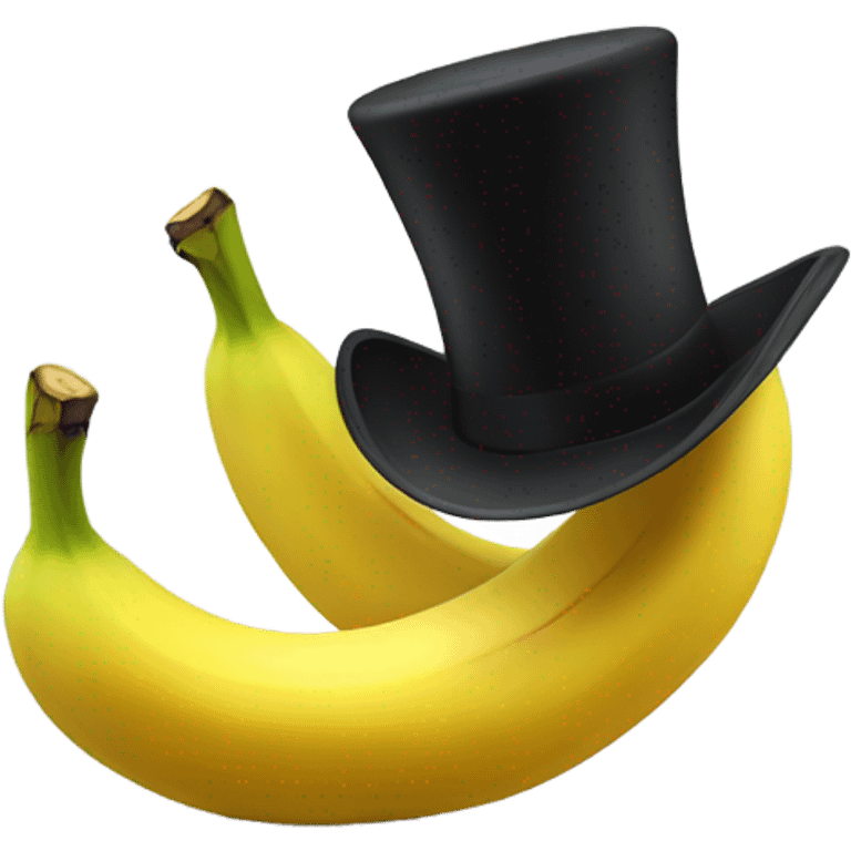 Banana with top hat emoji