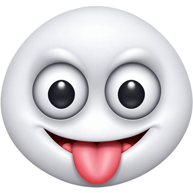 googly eyes with a freak tongue emoji