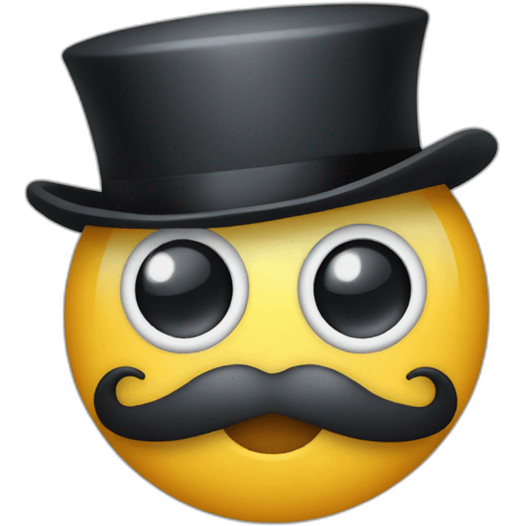 Joy emoji bit with a monocle and tophat emoji