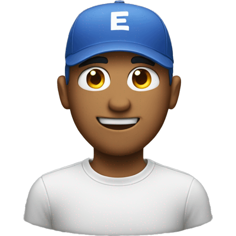 man with cap on winking  emoji