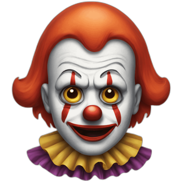 horror sad clown emoji