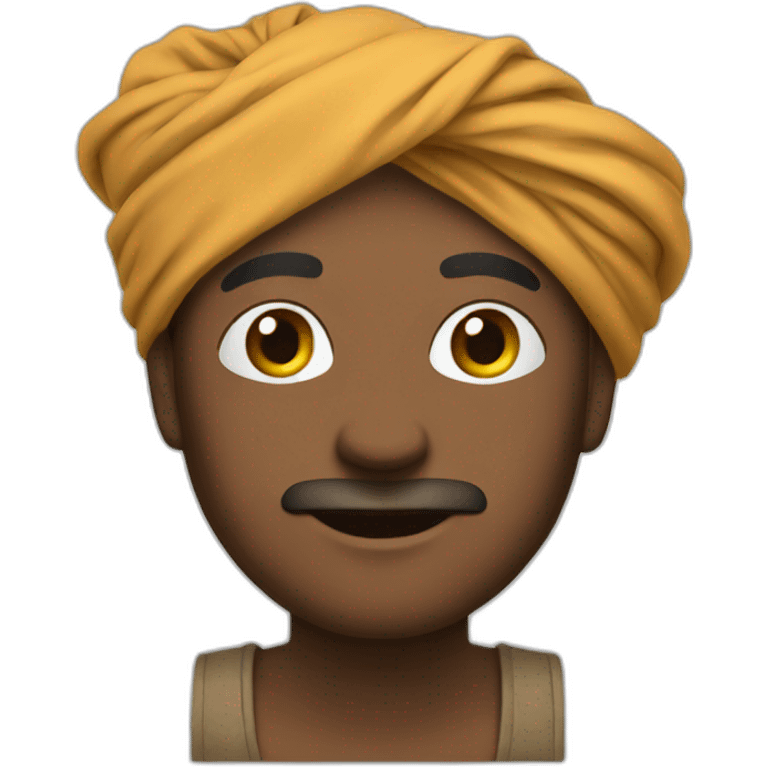 a man weaeing a turban emoji