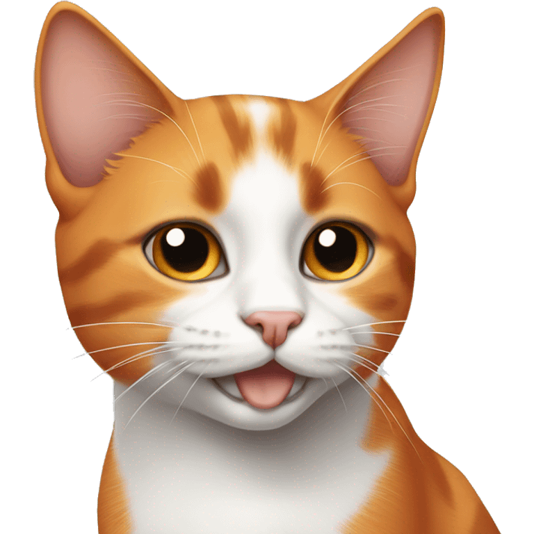 orange black and white cat emoji