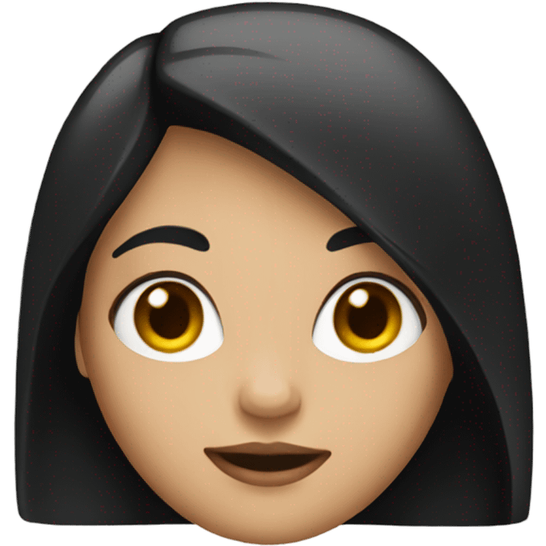 Girl with straight black hair emoji