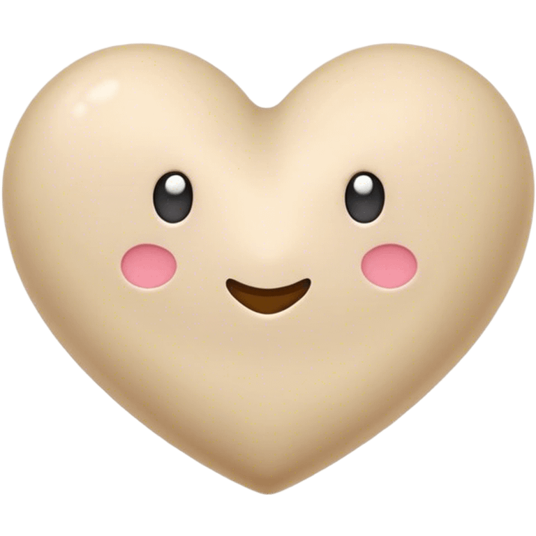 A beige cozy heart  emoji