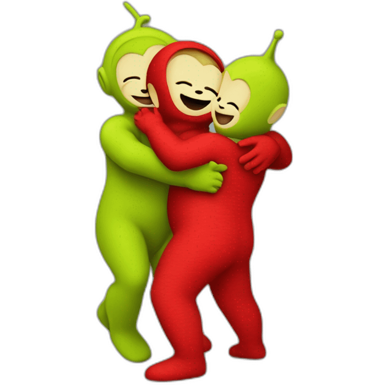 Teletubbies hug emoji