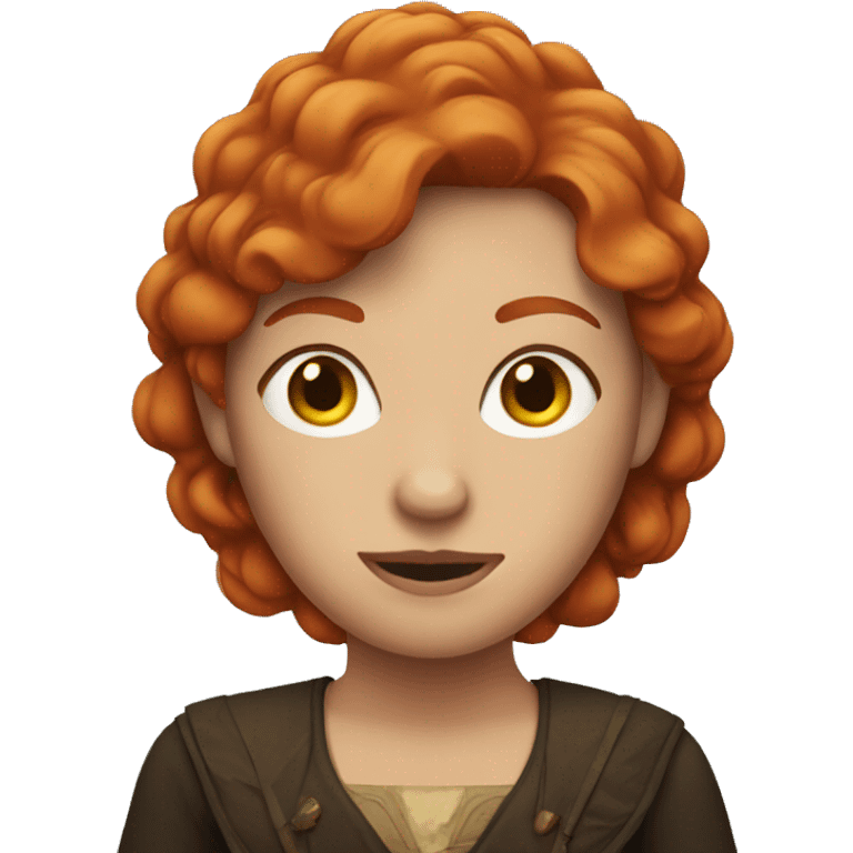 Redheaded woman in costume  emoji