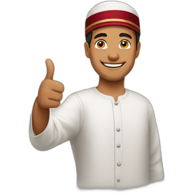 happy, young Omani man thumbs up  emoji