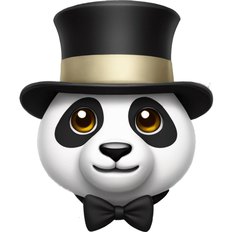 panda with a top hat and dreads  emoji