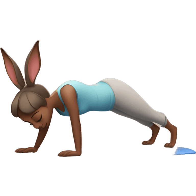 judy hopps doing downward dog emoji