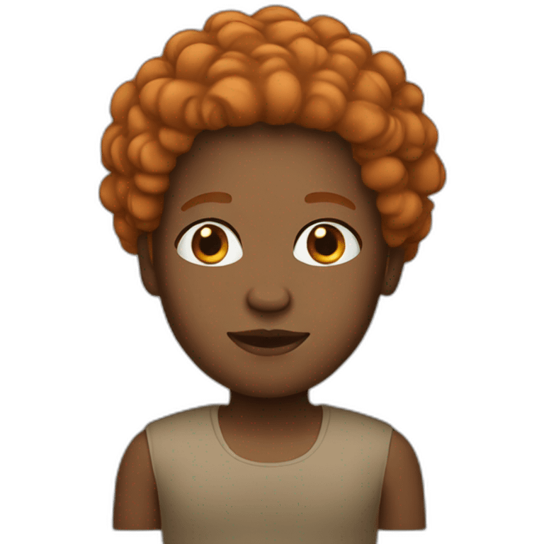 afroamerican with ginger hair emoji