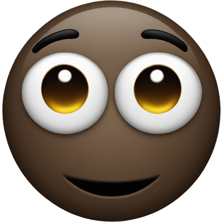 Black original emoji with dizzy eyes  emoji