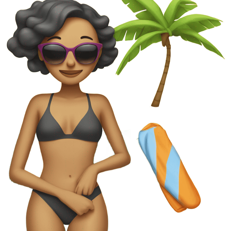 Girl tanning  emoji