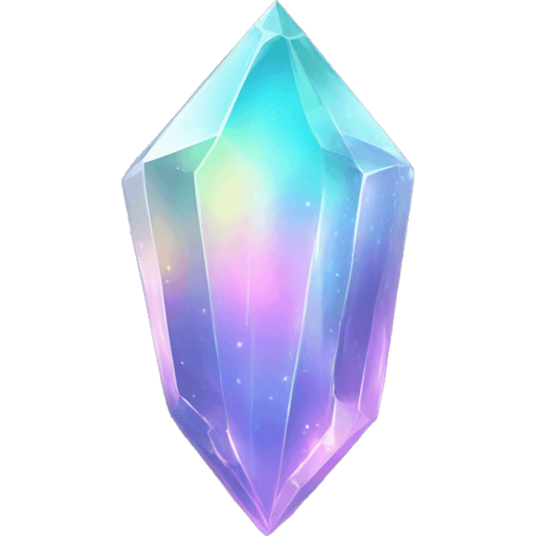 Sparkly glossy Pastel iridescent glass crystal shard emoji