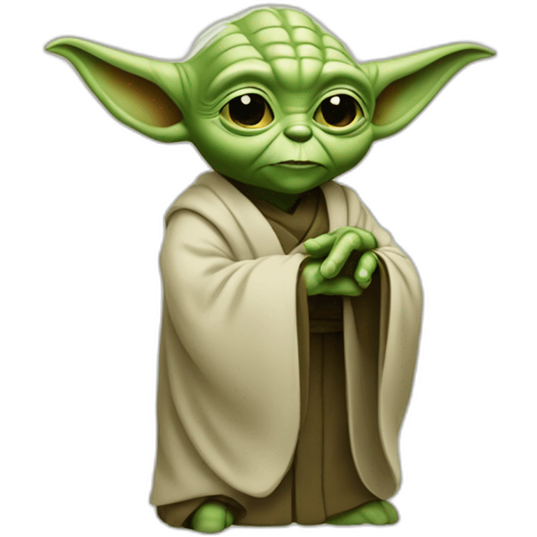 yoda qui fait un doigt d'honneur emoji