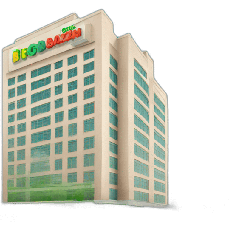 building with bigbazar logo emoji