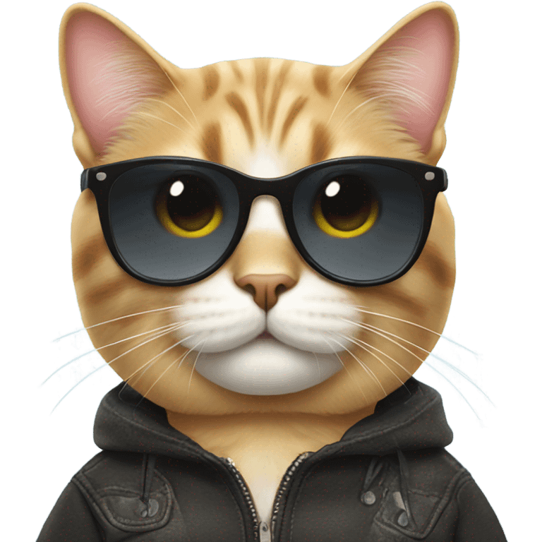 Cat with sunglasses emoji