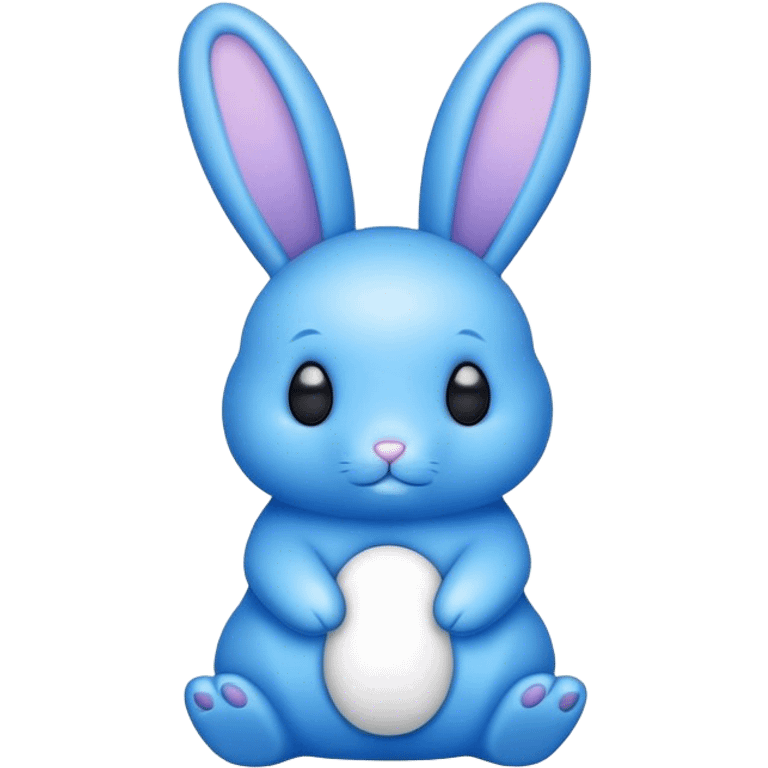 Blue peeps bunny emoji