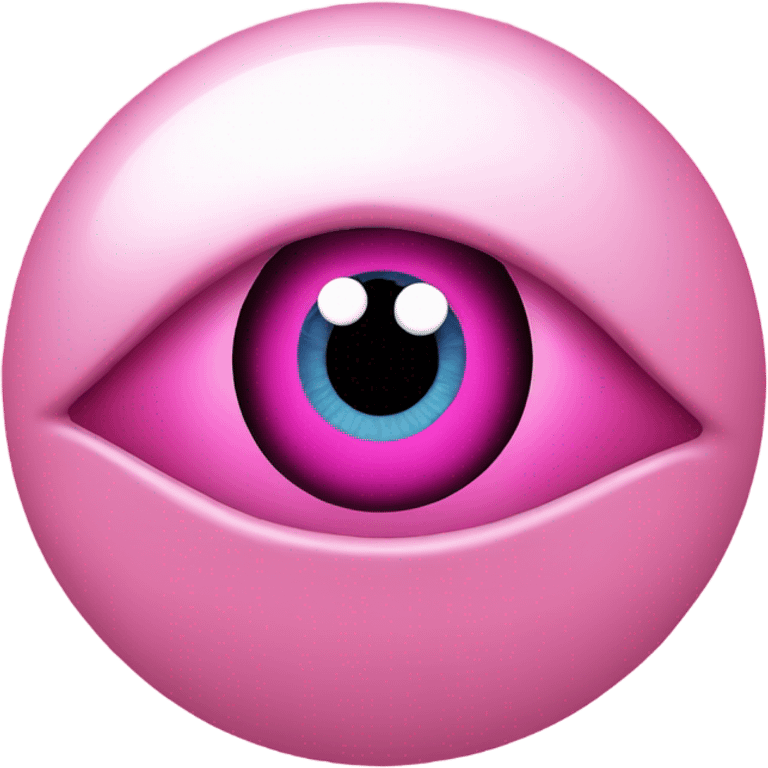 Pink evil eye emoji