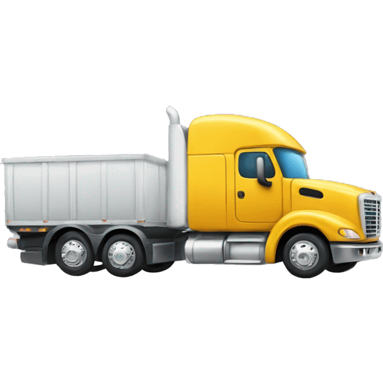 Mustache semi truck emoji