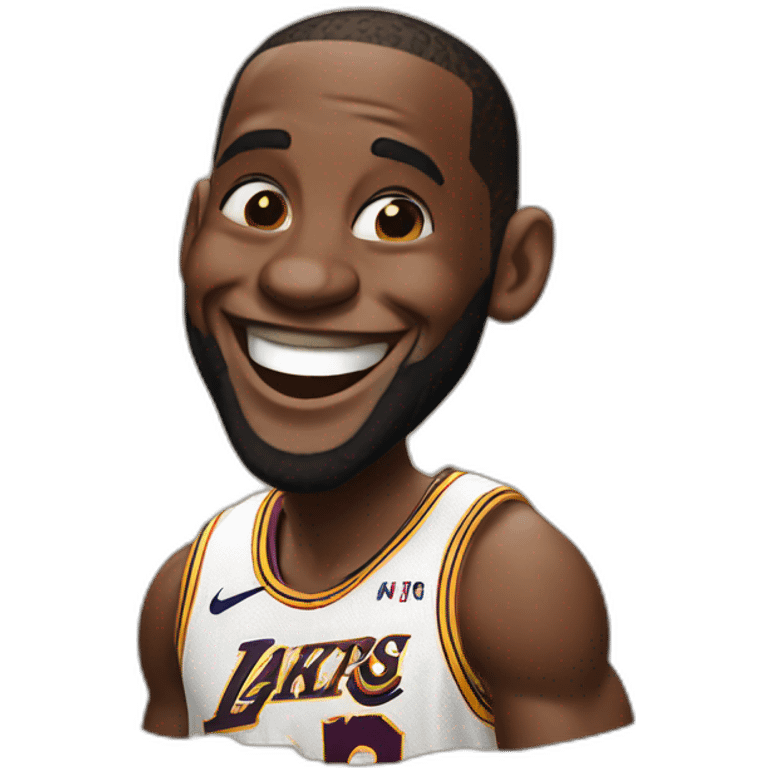 Lebron James laughing  emoji