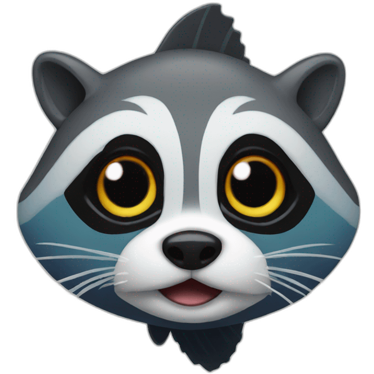 Racoon fusion fish emoji