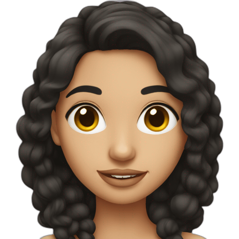 Beautiful Mexican girl with dark hair emoji