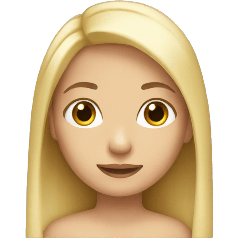 girl with straight blonde hair emoji