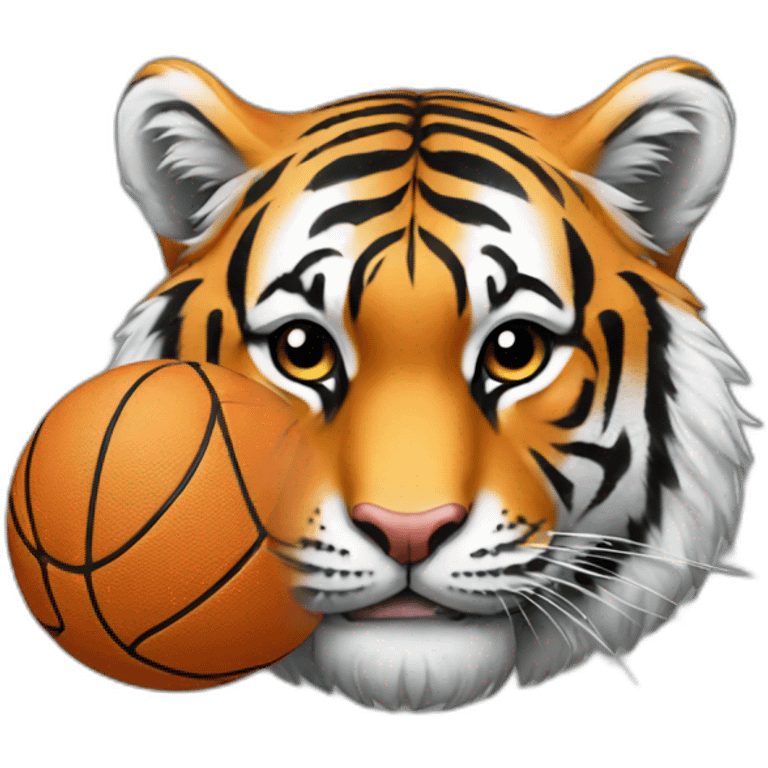 tiger with ball emoji