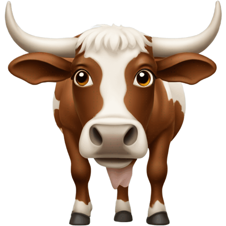 Brown longhorn cow emoji