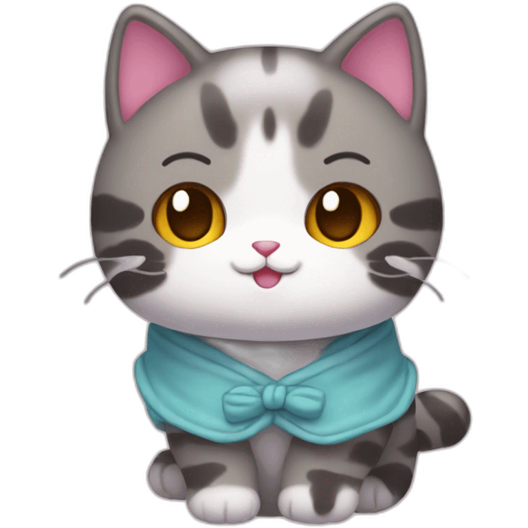 japanese Sanrio like cat mascot more simply emoji