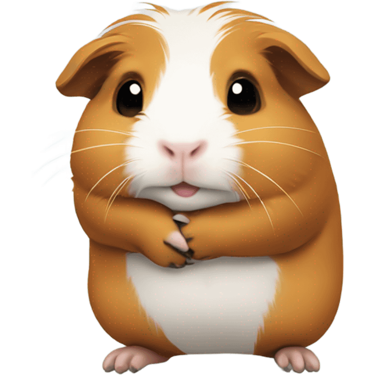 Guinea pig giving hug emoji