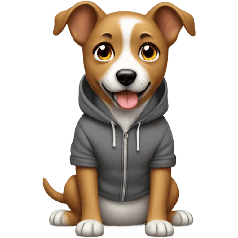 ￼ dog wearing hoodie emoji