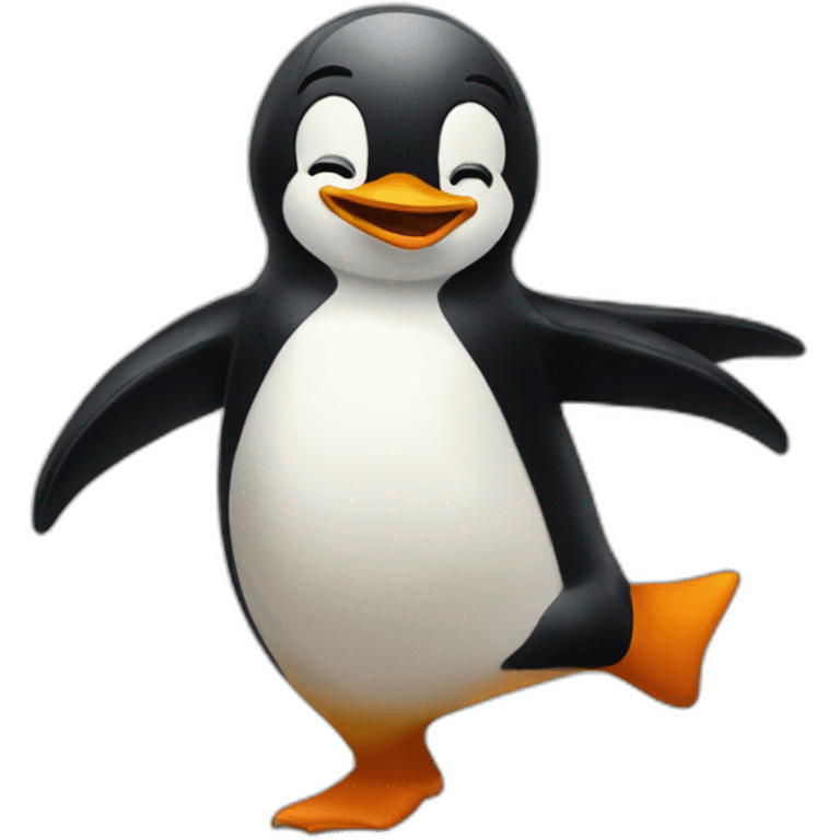 Penguin dancing emoji