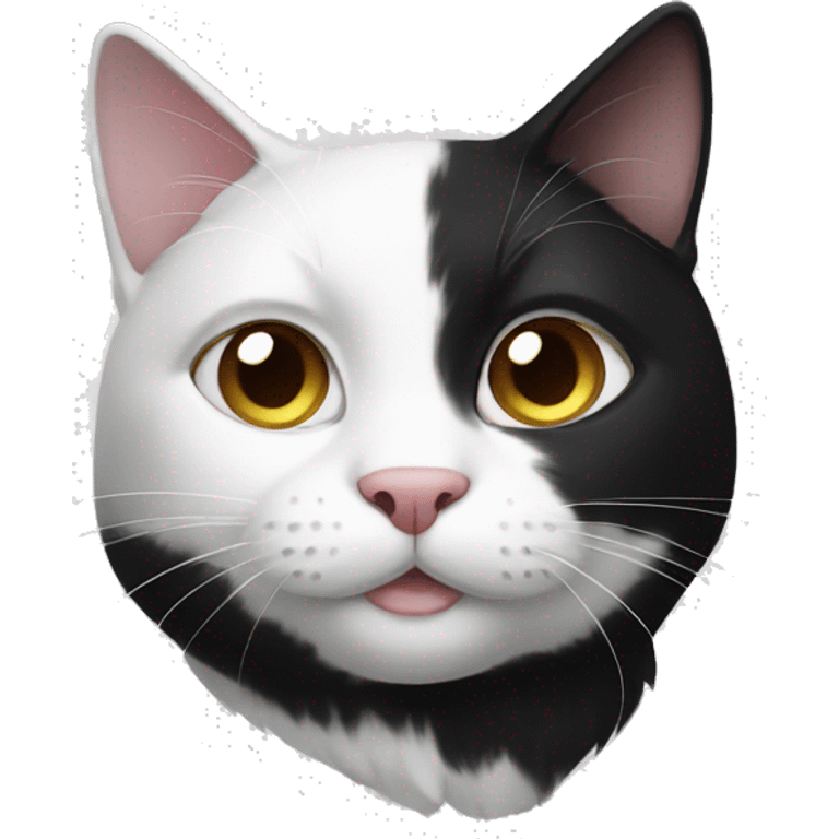 Black and white cat emoji