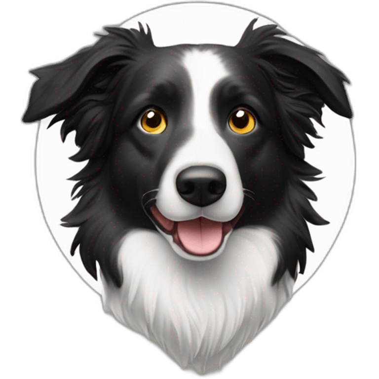 Merle border collie emoji