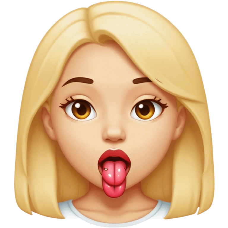 Girl licking  emoji