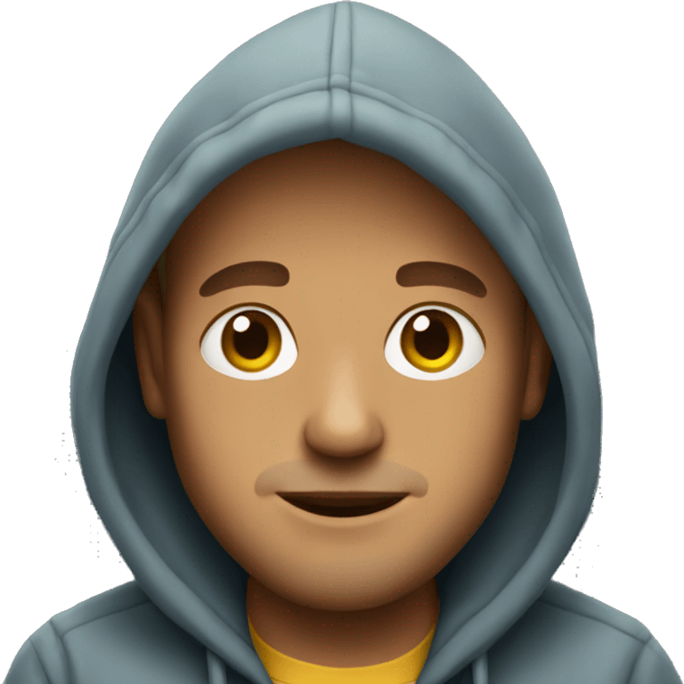 Doug wearing a hoodie emoji